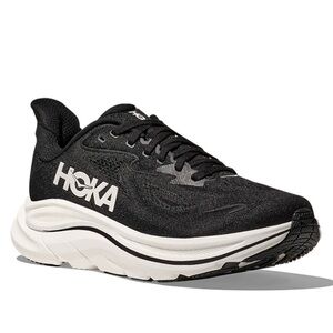 HOKA Clifton 10 Men’s Running & Walking Sneakers Shoes Size 9.5D Black/White NEW